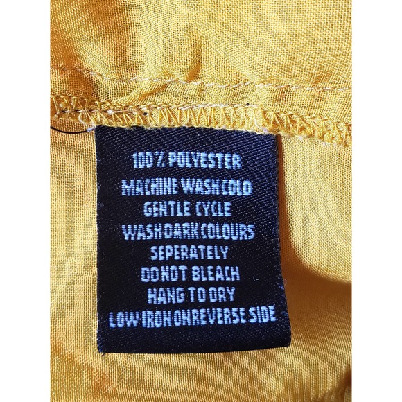 De'rotchild size 3XL yellow & black long sleeve button up blouse - Picture 6 of 6